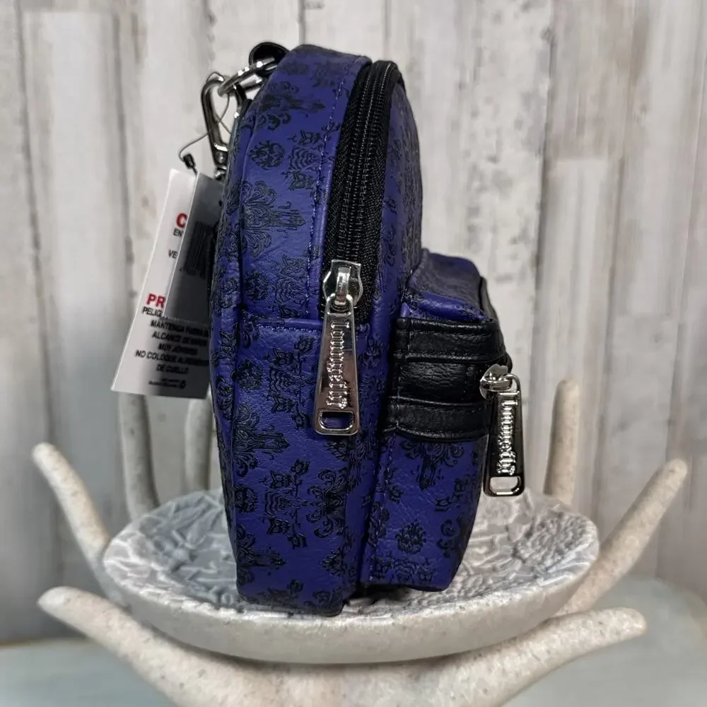 Disney Parks Loungefly Haunted Mansion Wallpaper Mini Backpack Style Wristlet